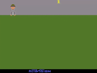 Kaboom! title screen for Atari 2600